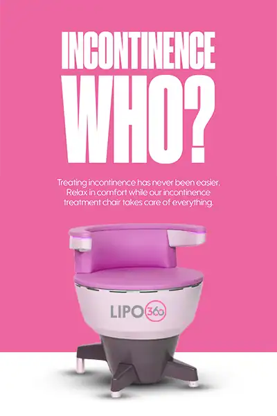 LIPO360 EMS Chair Can Help with Urinary Incontinence 2 Image of a urinary incontinence treatment seat St Albans