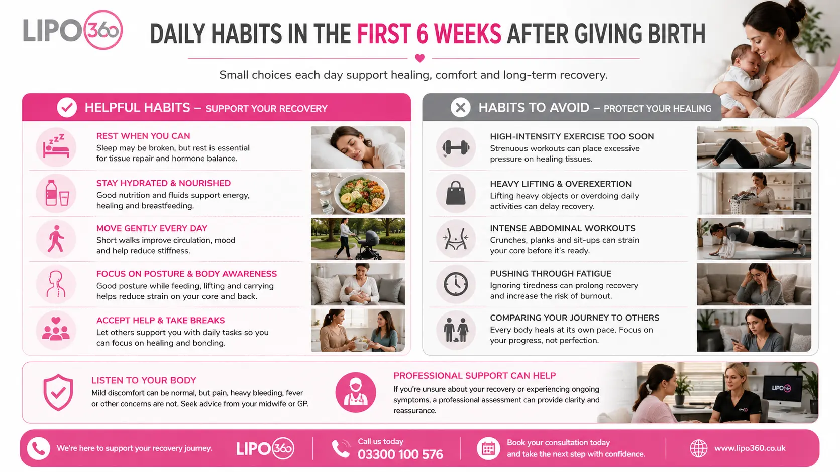 What to Do (and Avoid) in the First 6 Weeks After Giving Birth To Avoid Diastasis Recti 3 First 6 Weeks After Giving Birth To Avoid Diastasis Recti St Albans : Daily Habits in the First 6 Weeks After Giving Birth